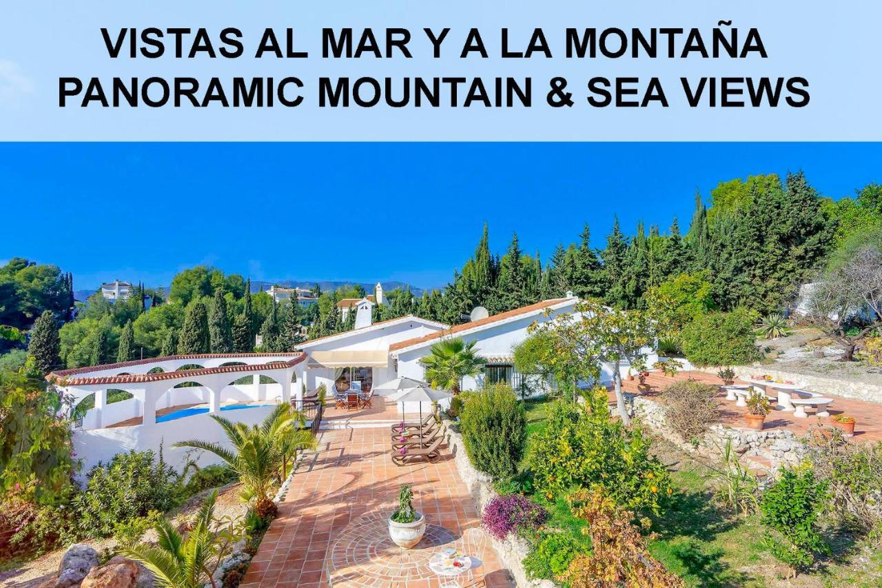 Private Heated Pool, Jacuzzi & 1225M2 Garden In Villa Cipreses Frigiliana Buitenkant foto