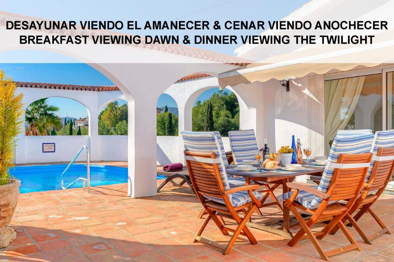 Private Heated Pool, Jacuzzi & 1225M2 Garden In Villa Cipreses Frigiliana Buitenkant foto